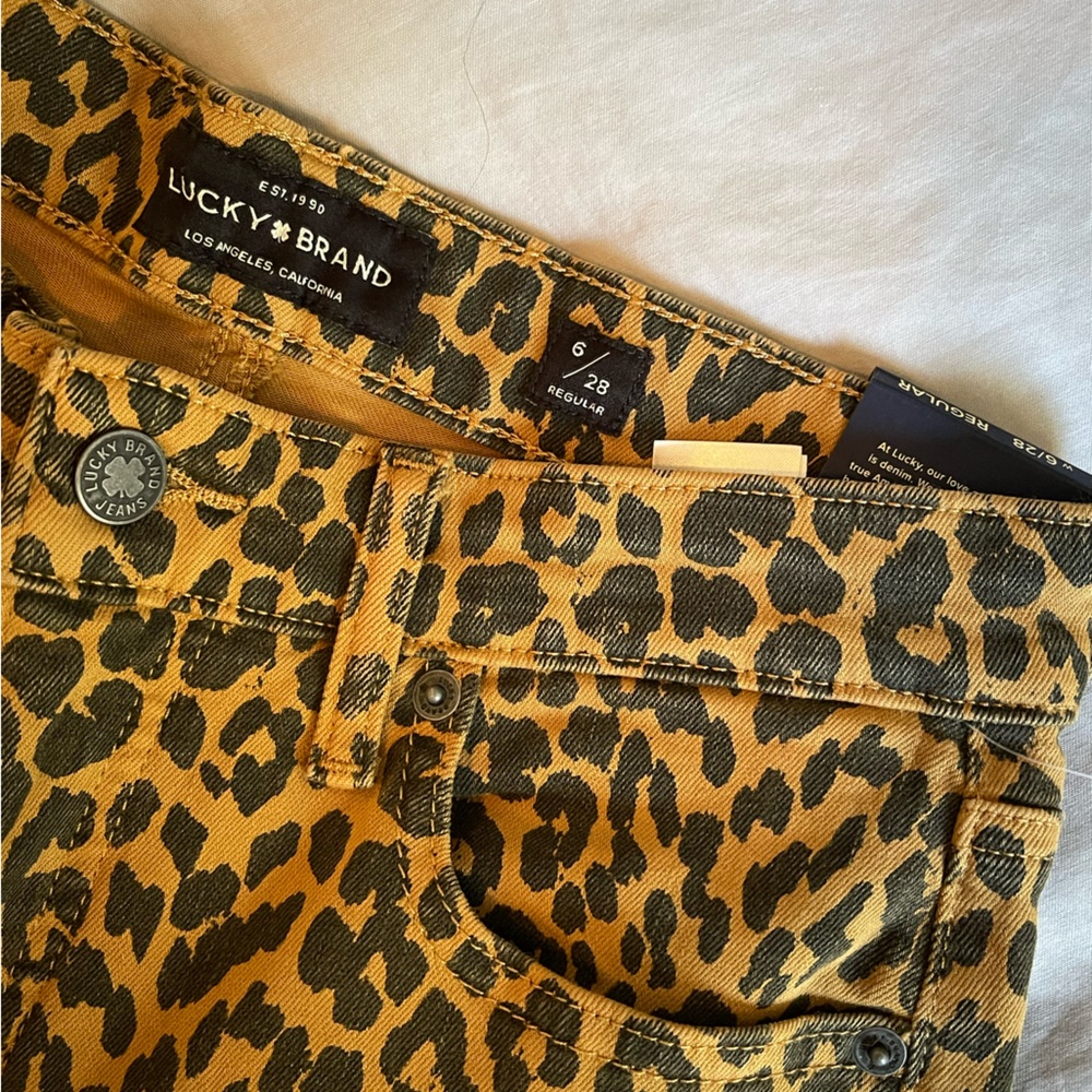Lucky Brand Skinny Leopard Print Jeans
